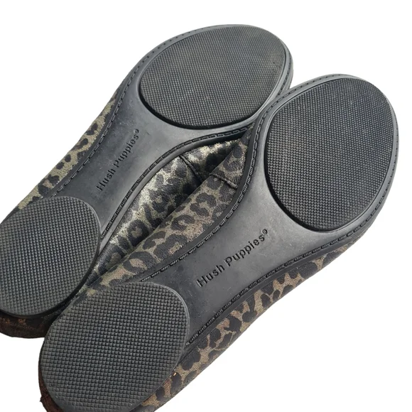 Hush Puppies Size 9 Animal Print Leather Ballet Flats Shoes - Picture 7 of 14